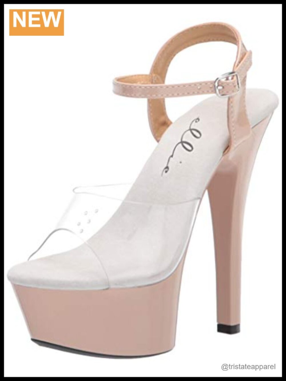 Nude Strappy Stiletto Heeled Sandal Platform Wedding
